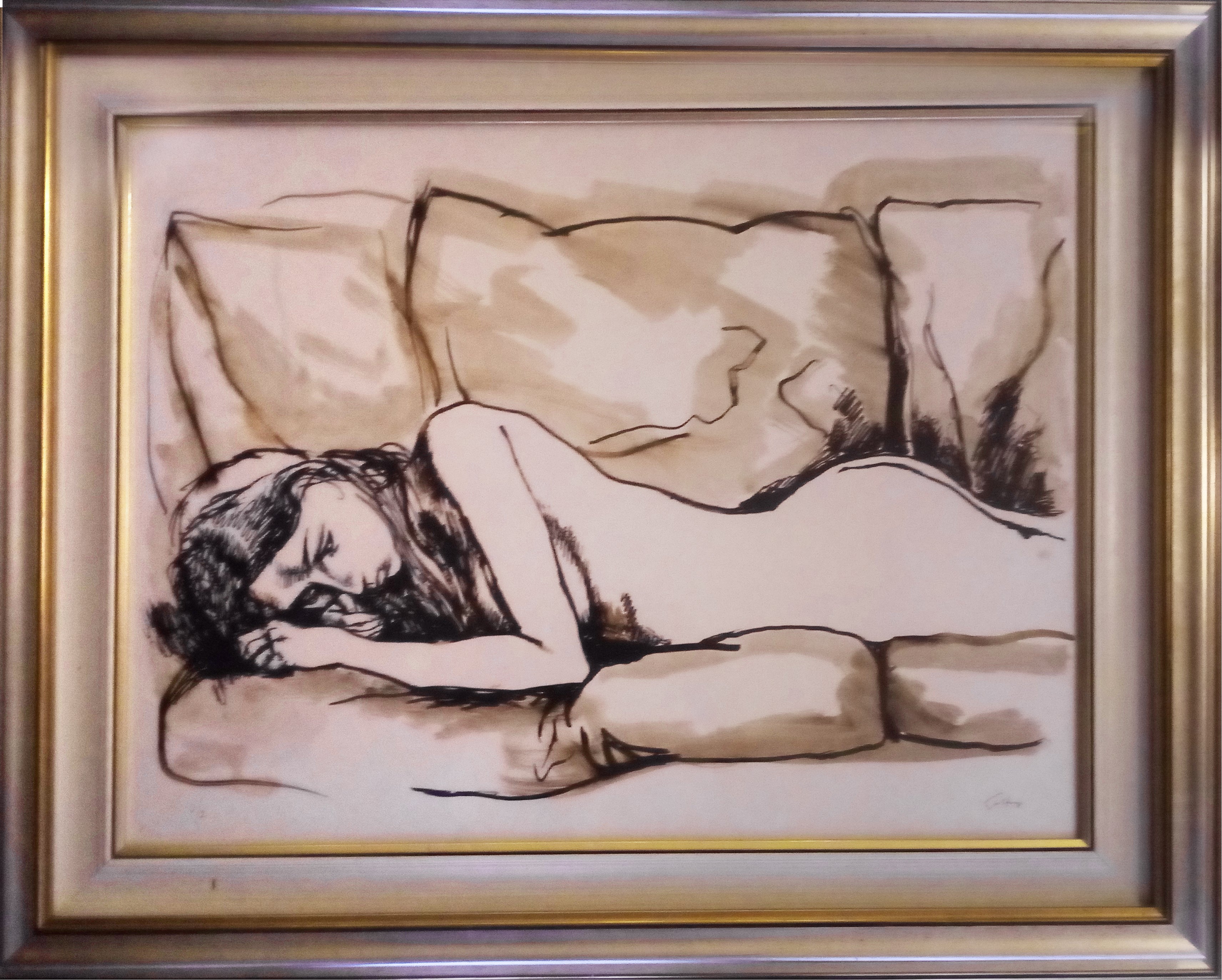 Renato Guttuso - Donna distesa sul divano