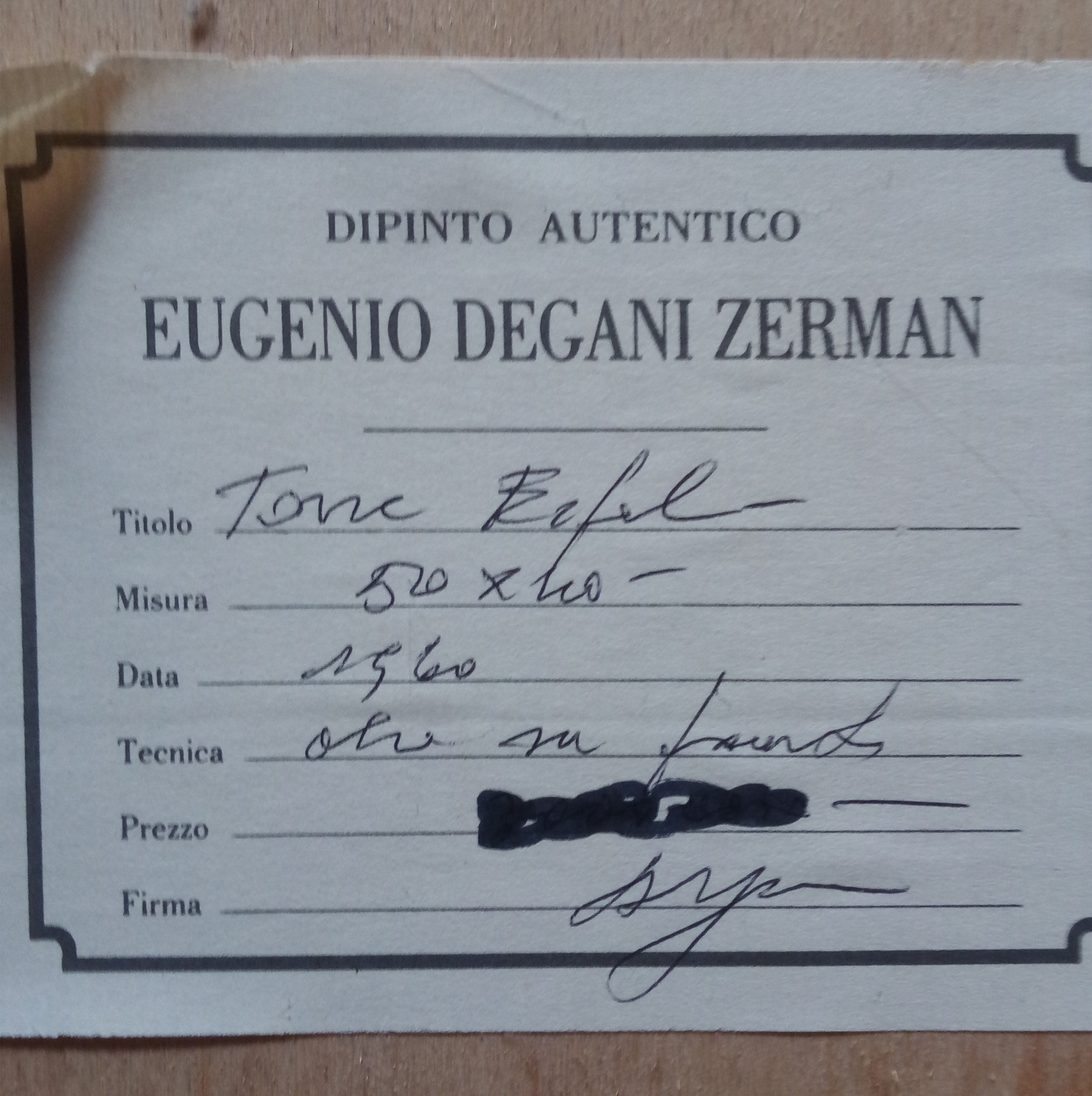 Eugenio Degani Zerman - Torre Eiffel