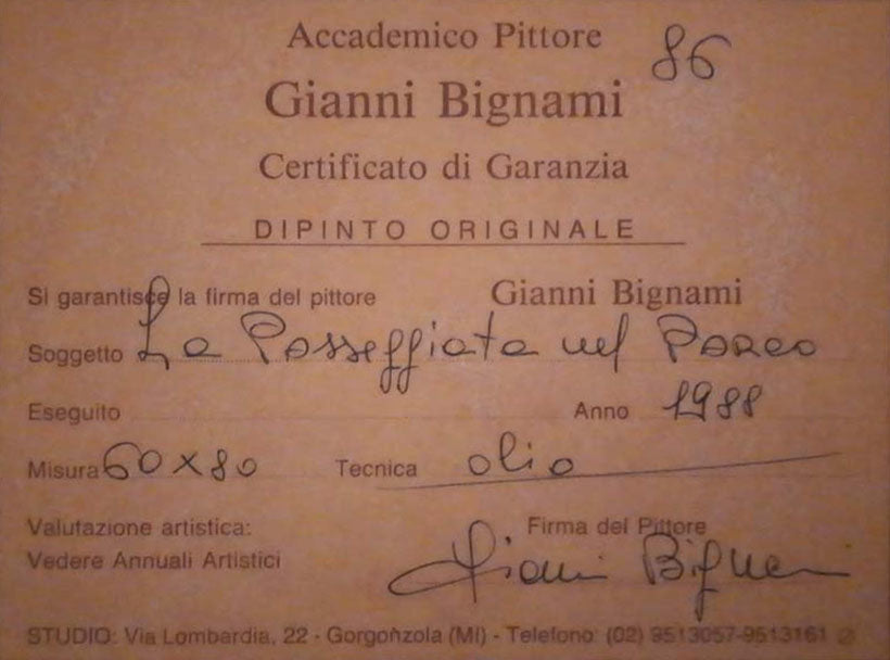 Gianni Bignami - La passeggiata nel parco