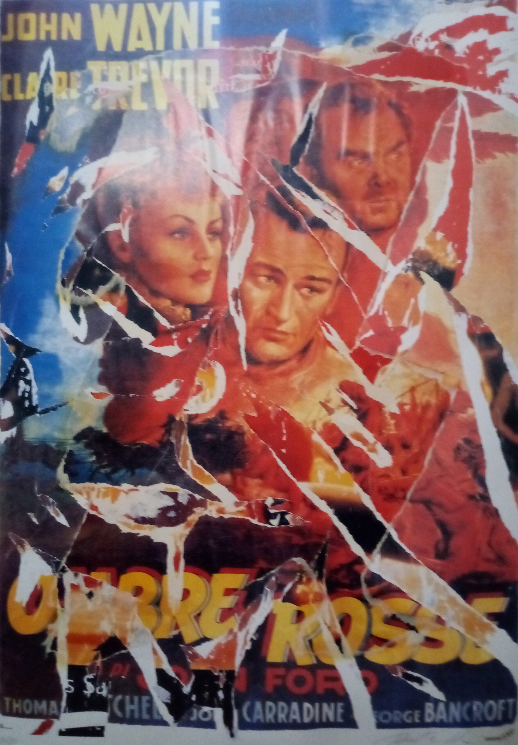 Mimmo Rotella - Ombre rosse