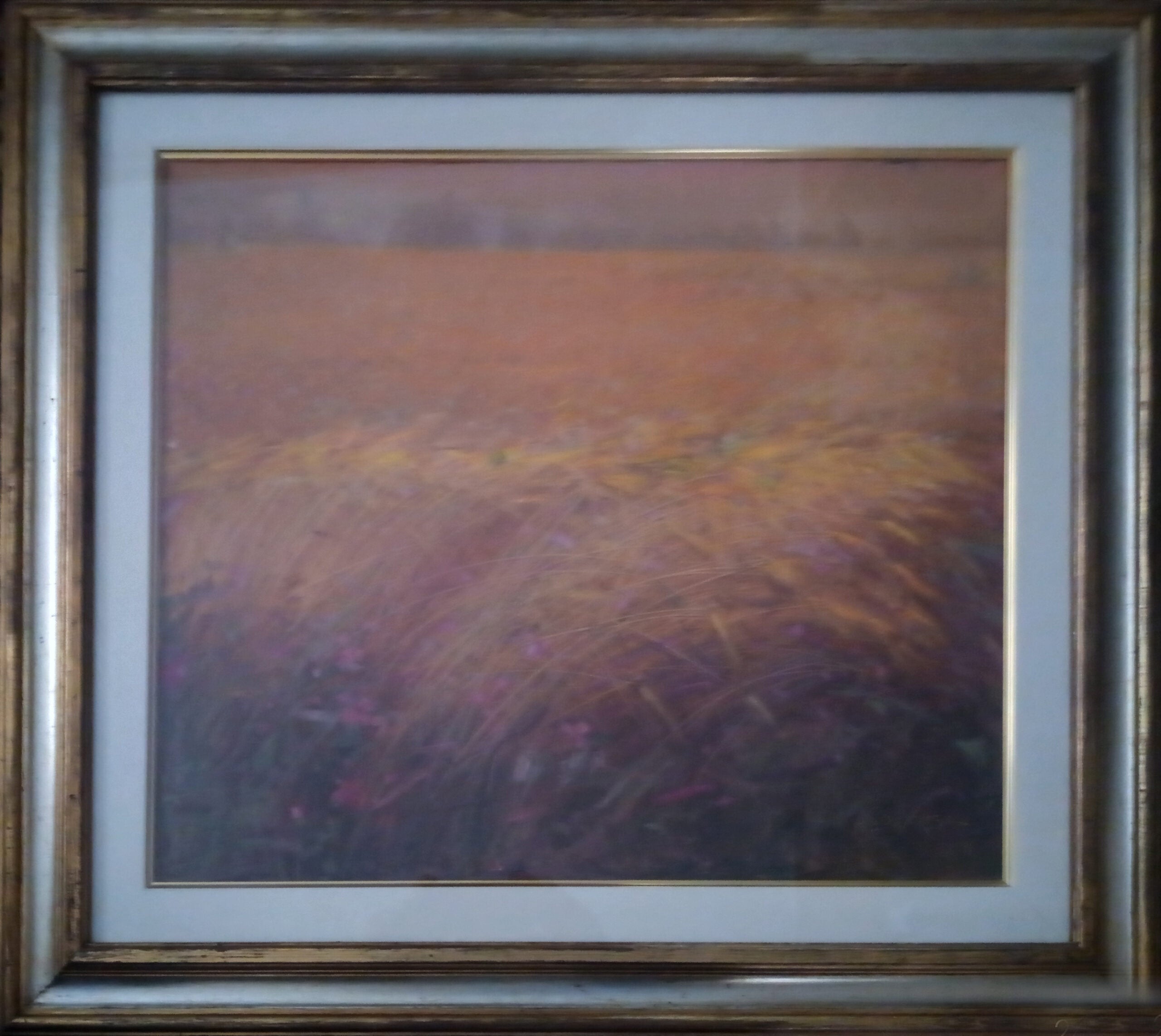 Aldo Gavaggi - Trittico(prato verde, campo di grano, laguna rossa)