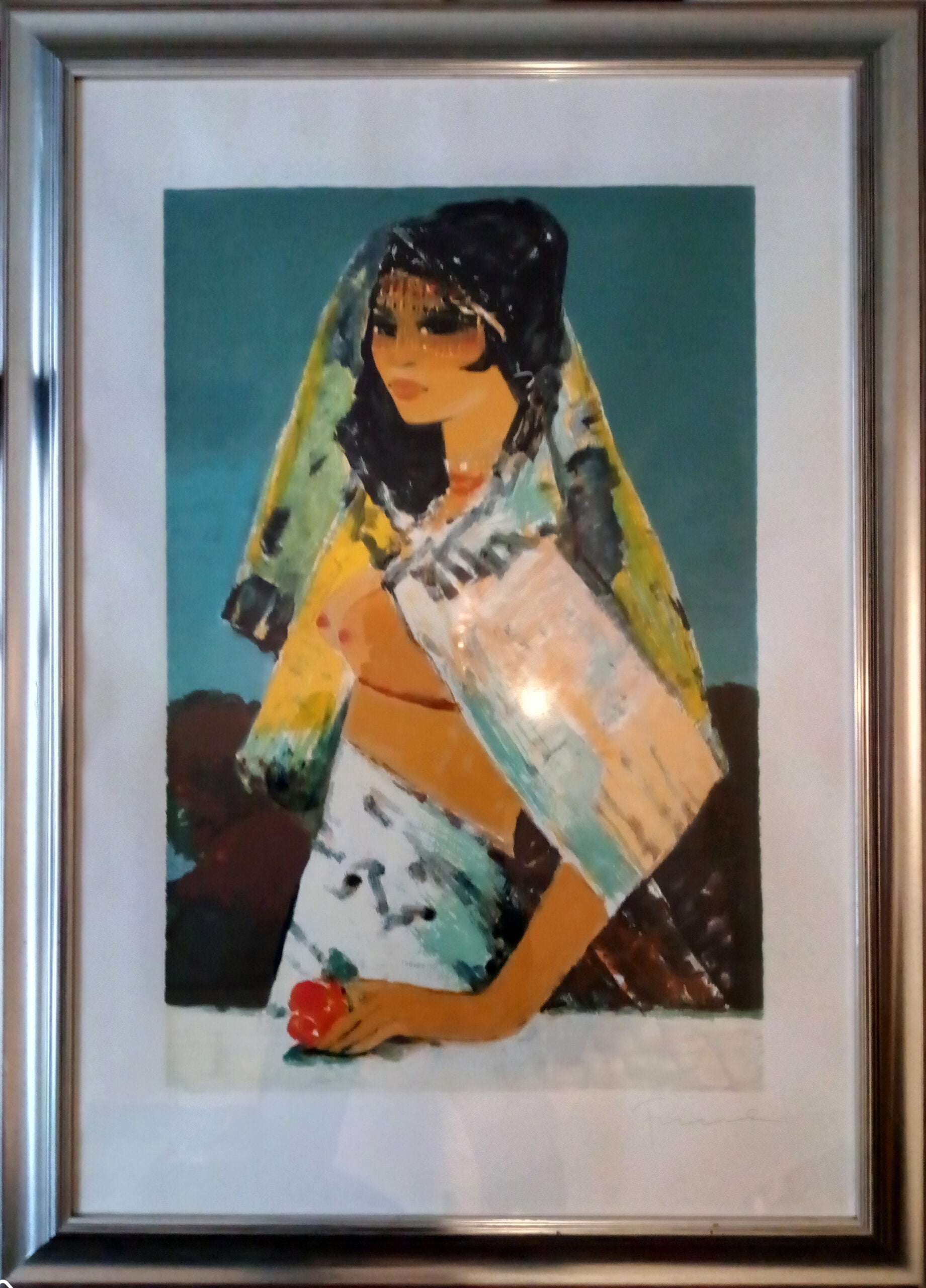 Salvatore Fiume - Donna con Fiore