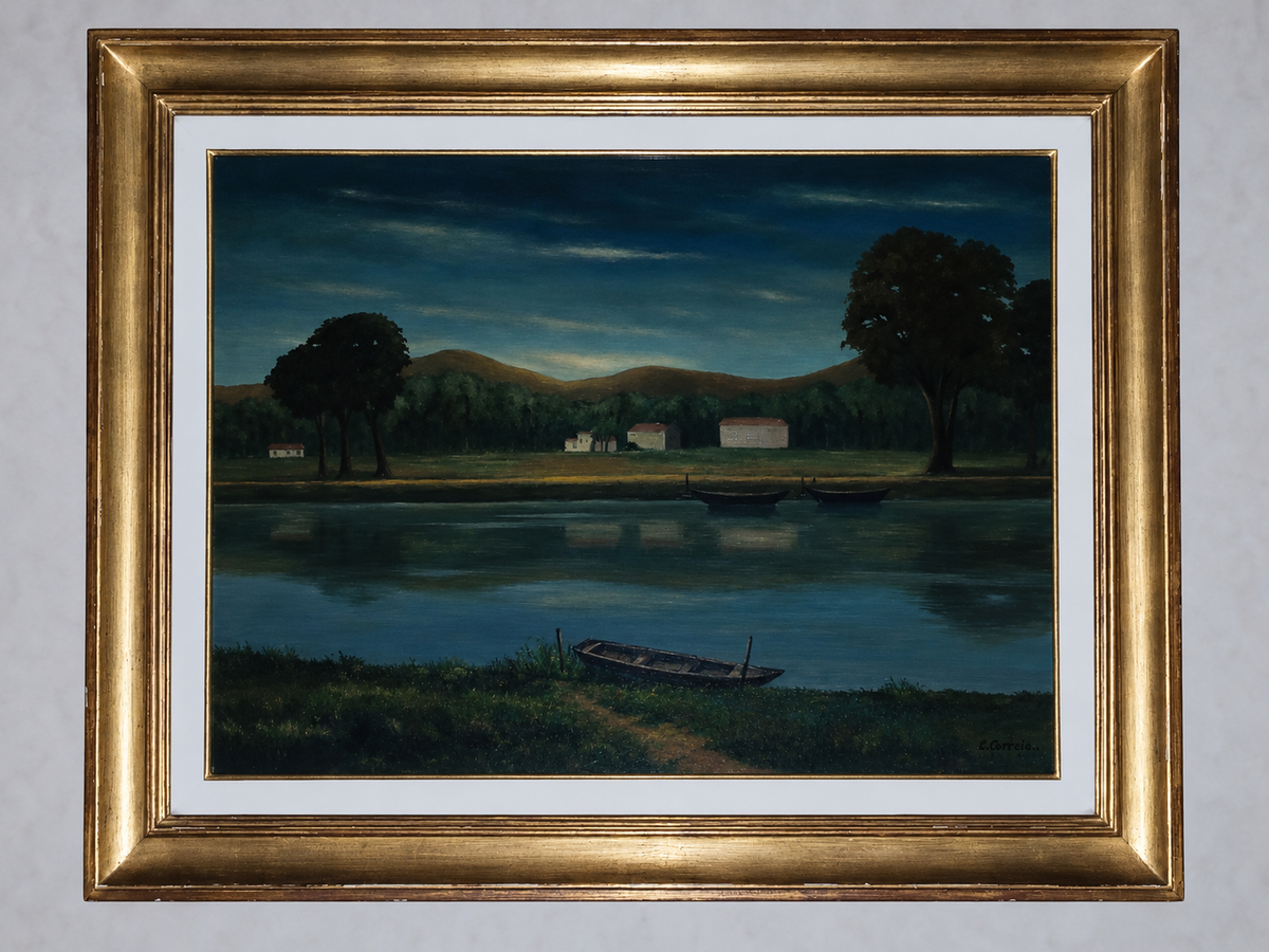 Paesaggio, olio su tela di Ettore Gatti