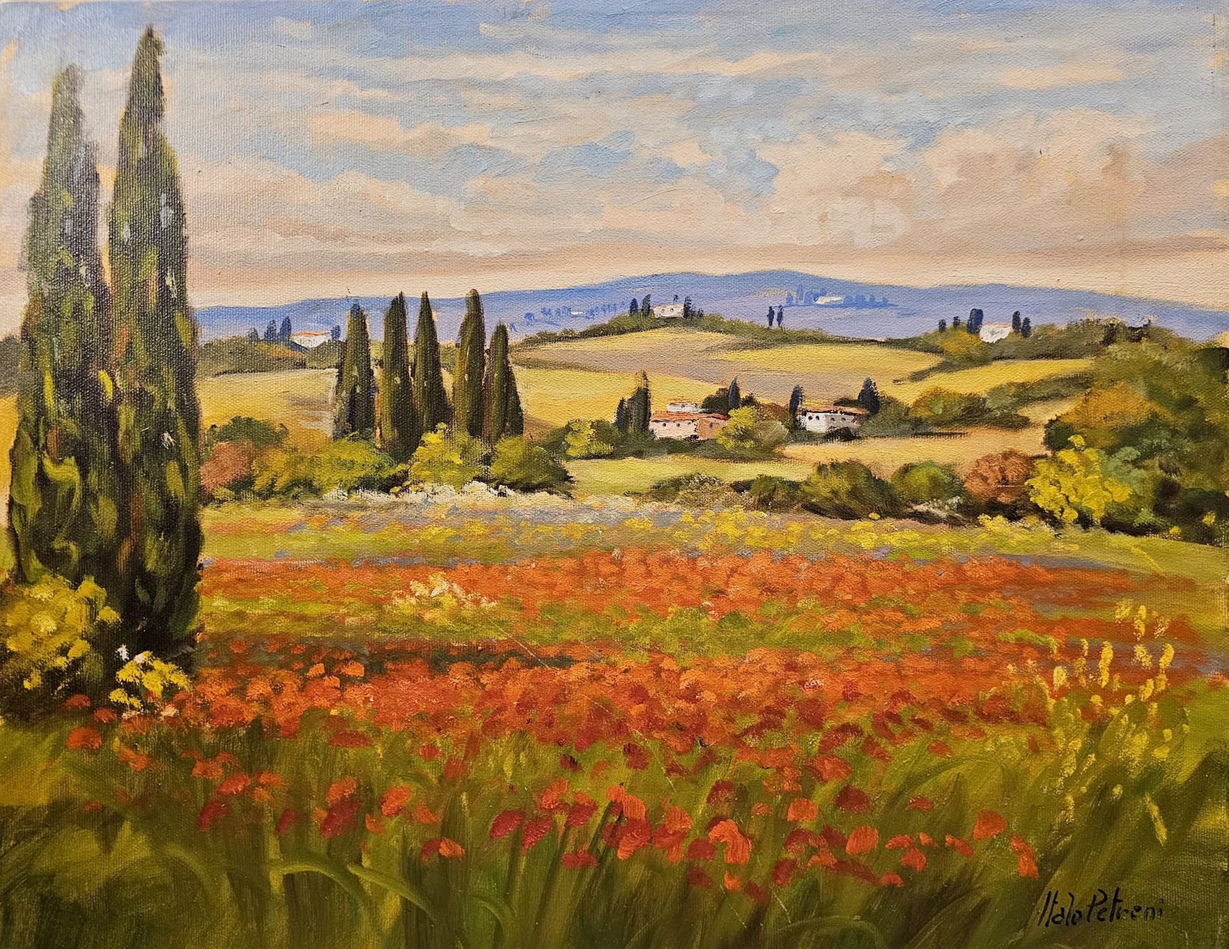Italo Petreni - Paesaggio toscano