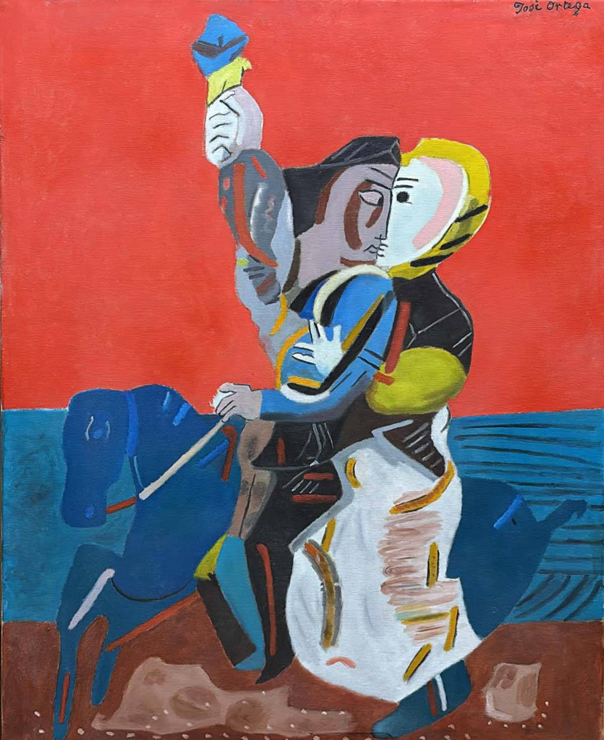 Figura in olio su tela di Josi Ortega