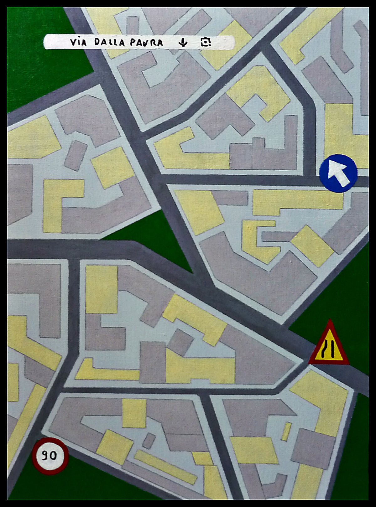 Via dalla paura di Roberto Lucato, acrilico
