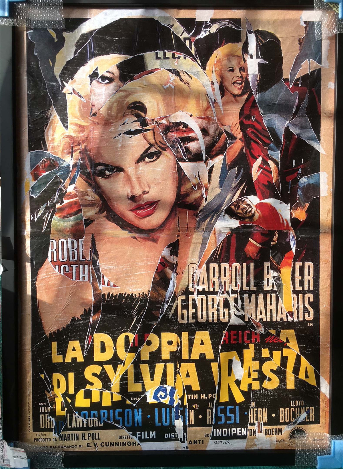 La doppia vita di Sylvia West di Mimmo Rotella, tecniche miste su carta
