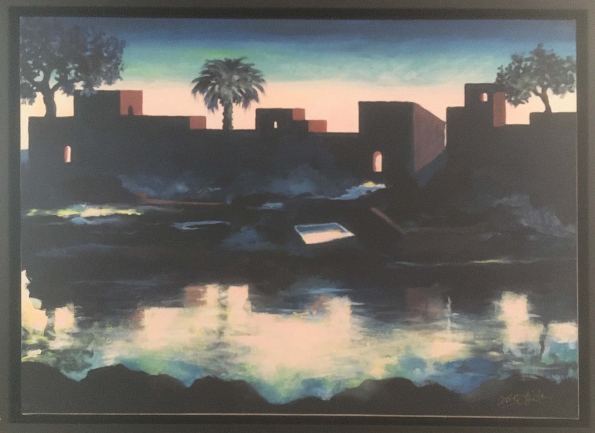 Paesaggio di Ercole Pignatelli, olio su carta