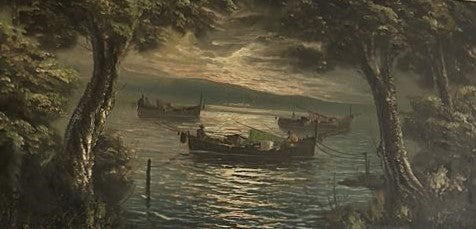 BARCHE AL LAGO - G. TESTORIO