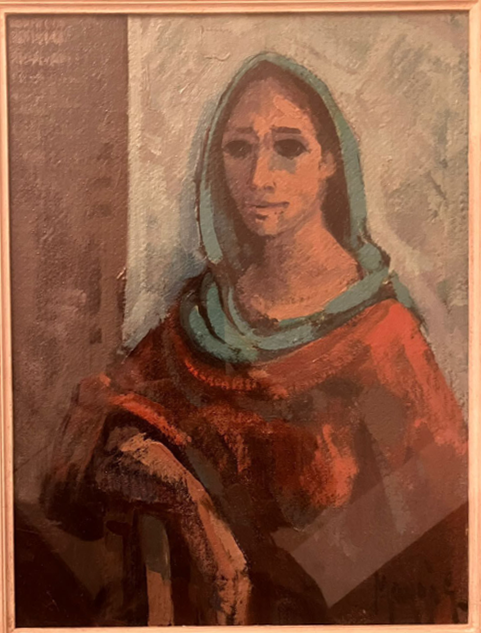 Giampietro Maggi - Donna con scialle verde