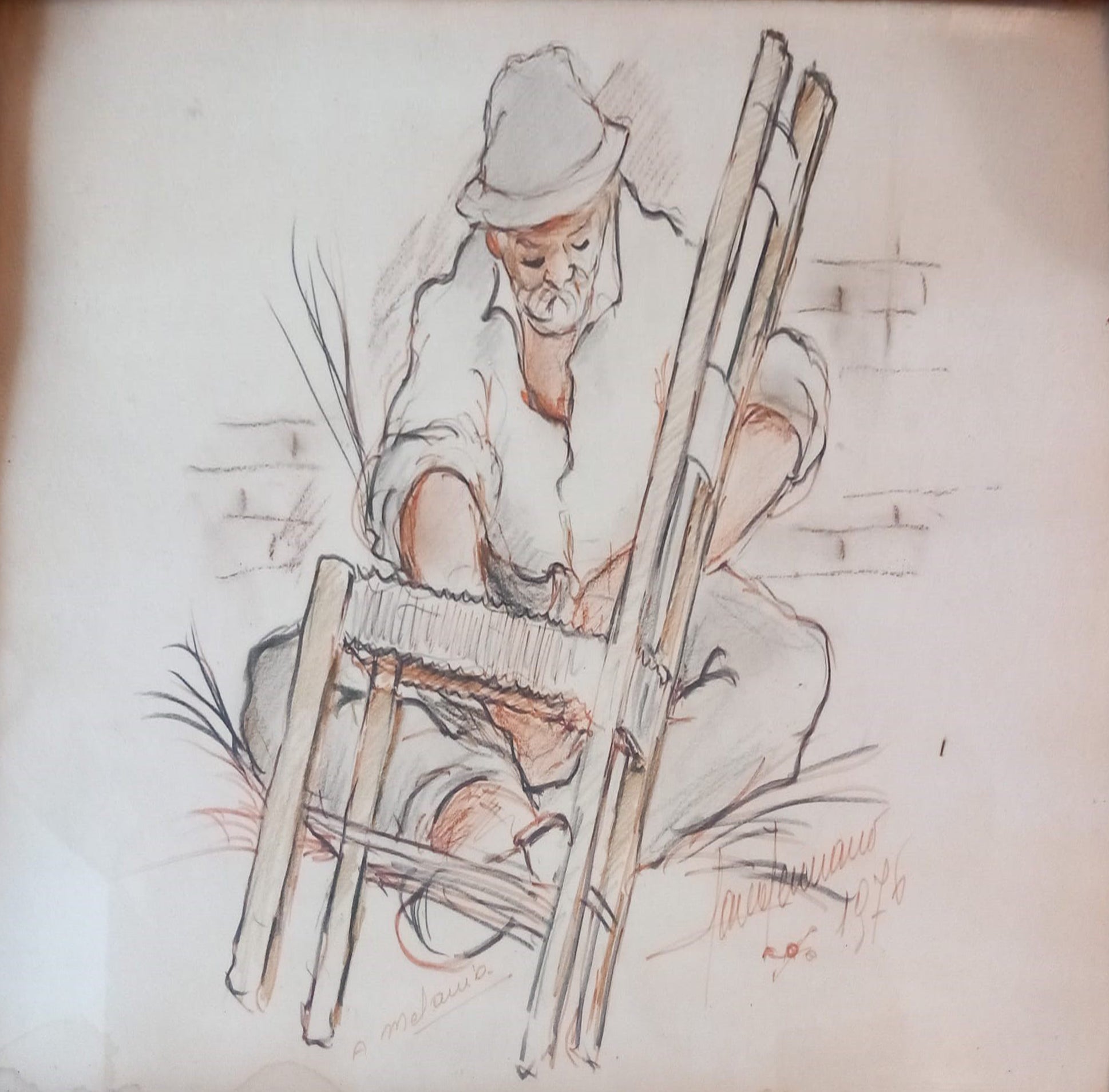 Autore Sconosciuto - Vecchio con la sedia