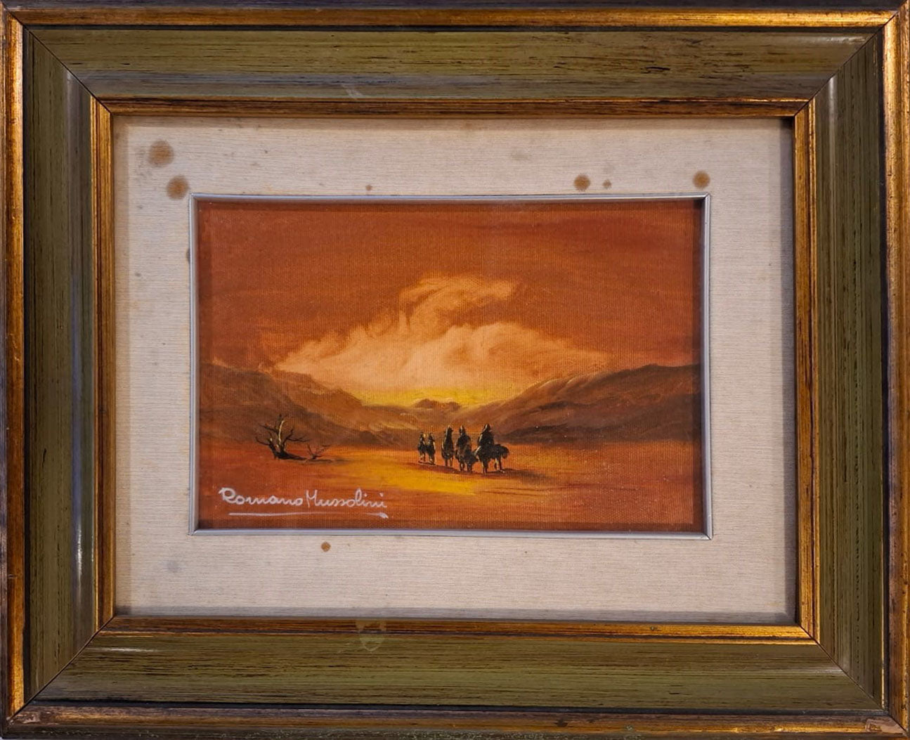 Romano Mussolini - Paesaggio con figure a cavallo