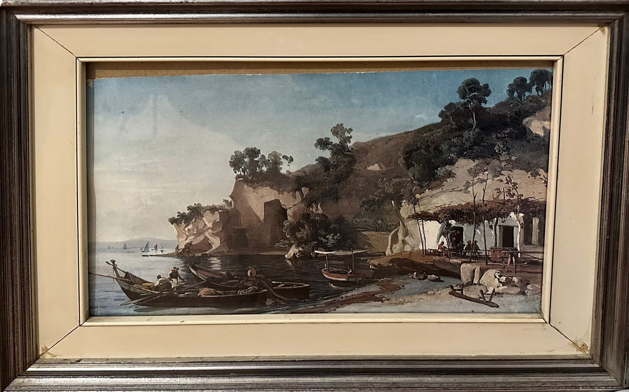 Autore Sconosciuto - Paesaggio di mare con barche