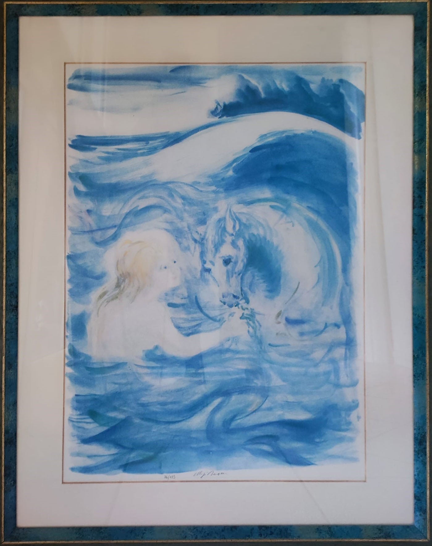 Aligi Sassu - Senza titolo(Cavallo e figura)