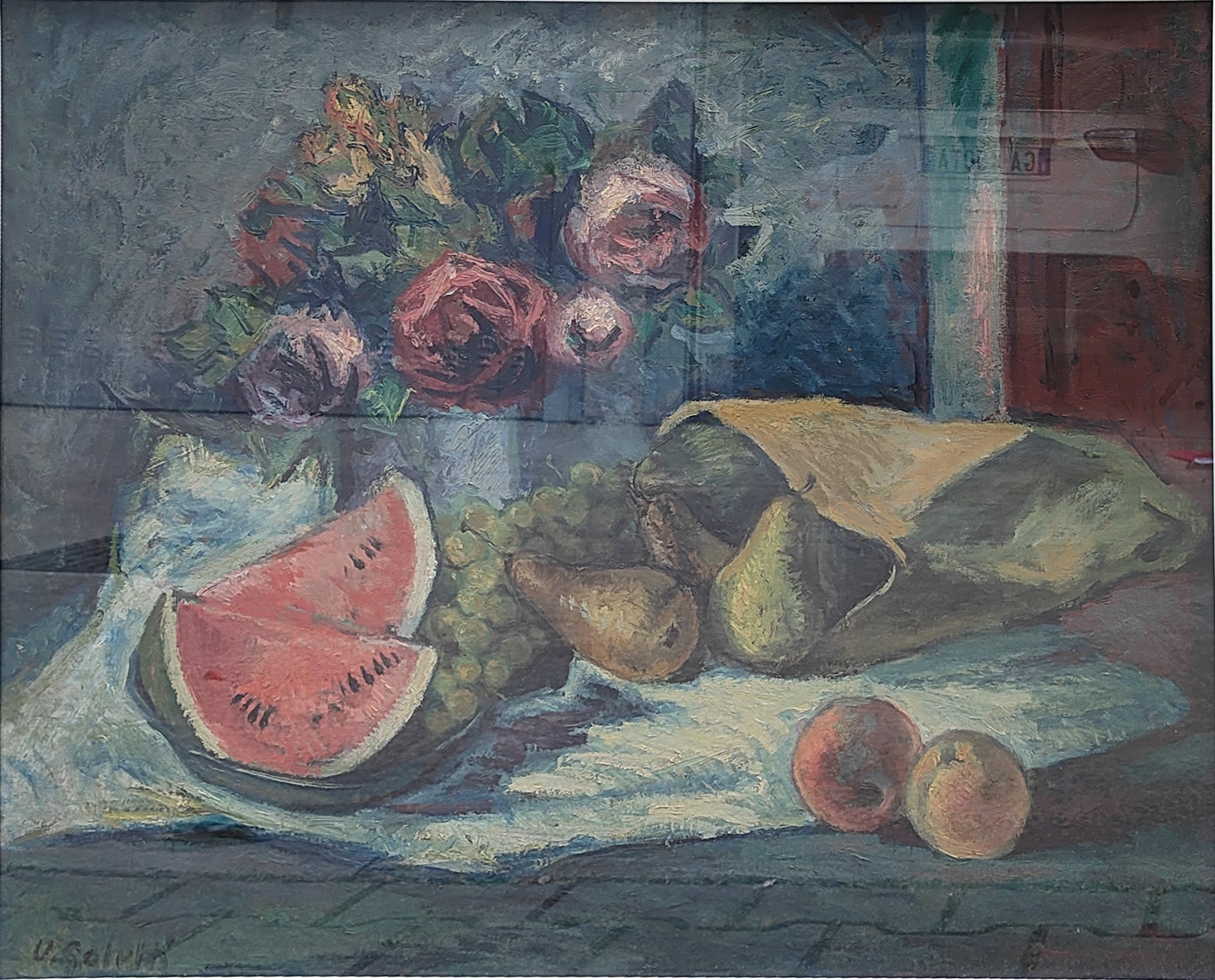 U. Goletti - Natura morta e vaso di fiori