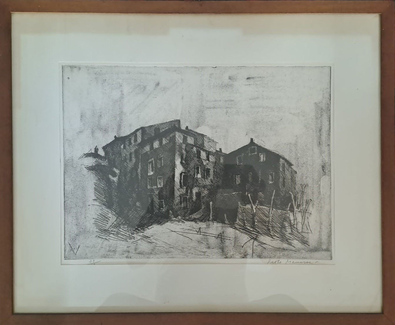 Paolo Manaresi - Untitled (landscape with buildings)