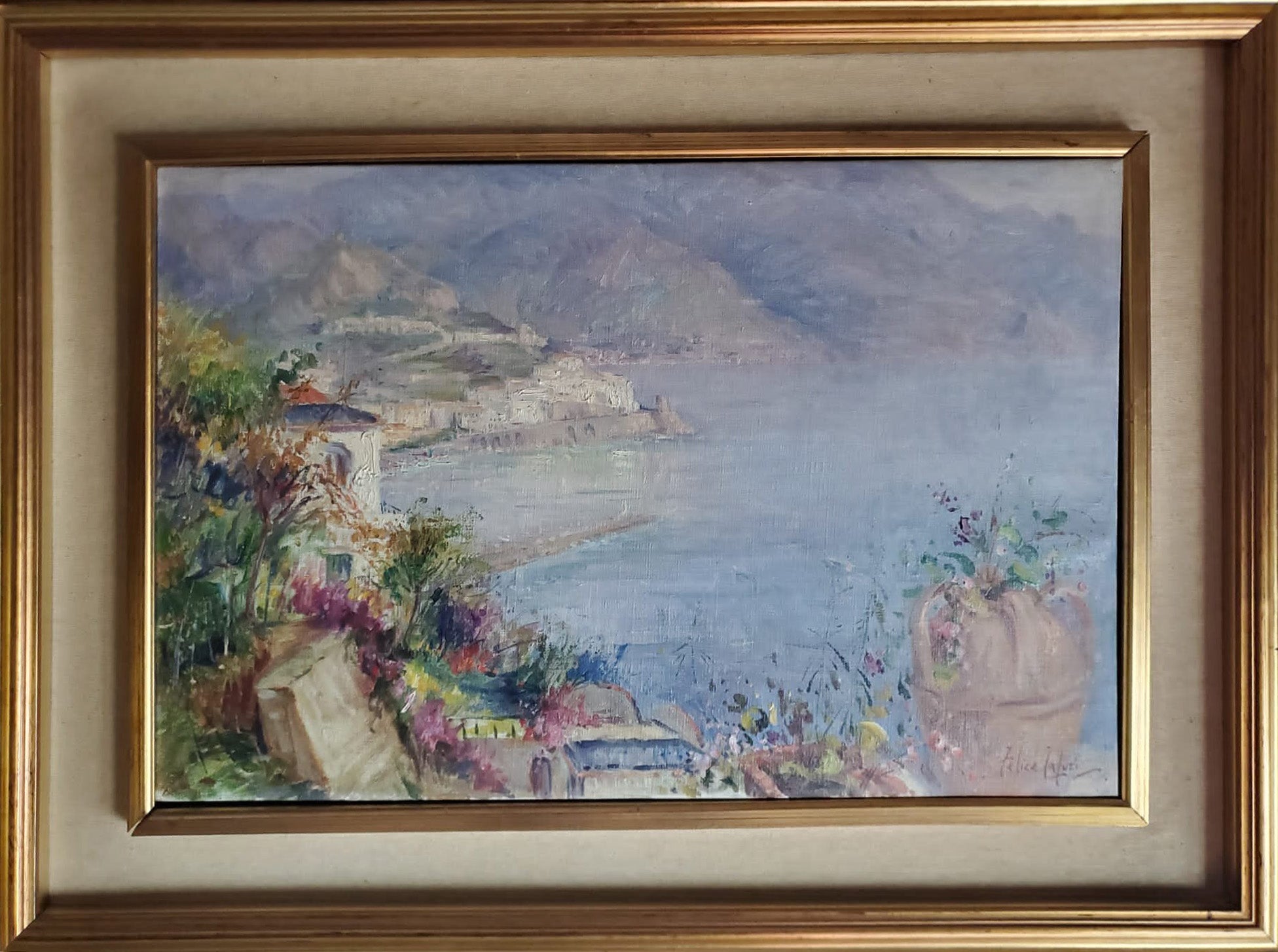 Felice Tafuri - Amalfi dall'Hotel Cavalieri