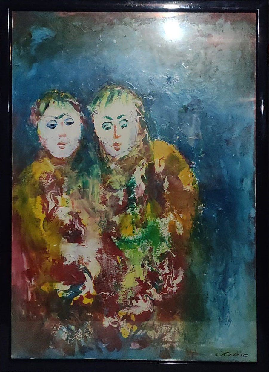 Elirio Picchio - Bambini tristi - Olio su tela