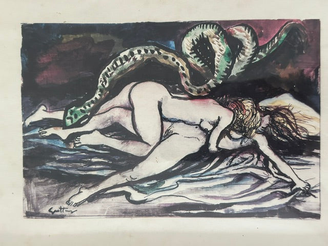 Igea (parte del trittico Leda, Igea e Danae del 1970) di Renato Guttuso, litografia