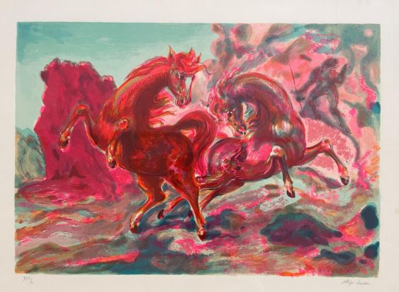 Aligi Sassu - Tra le rocce e i cavalli