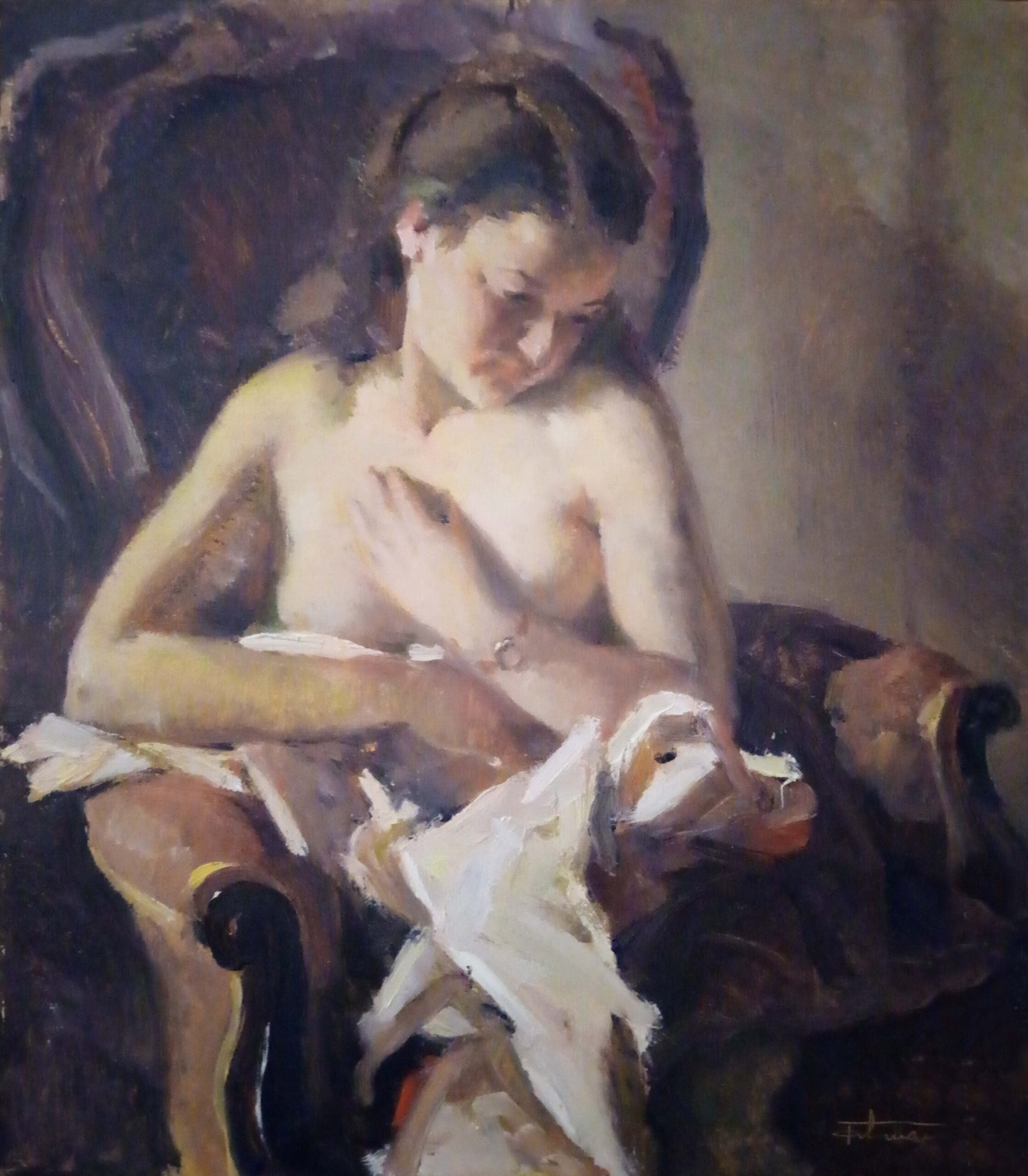 Tullio Alemanni - Ragazza su poltrona