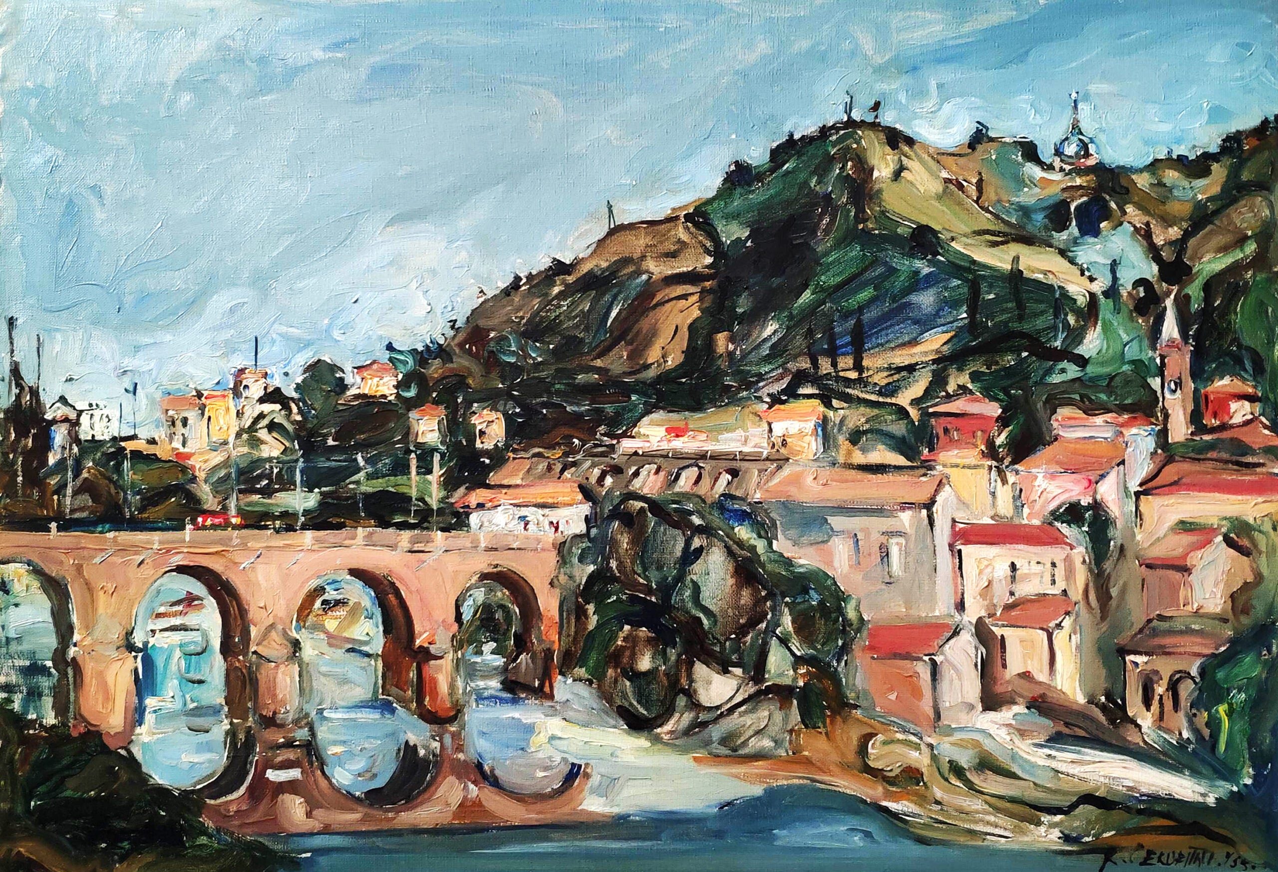 Renata Cervellati - Ponte su fiume Reno