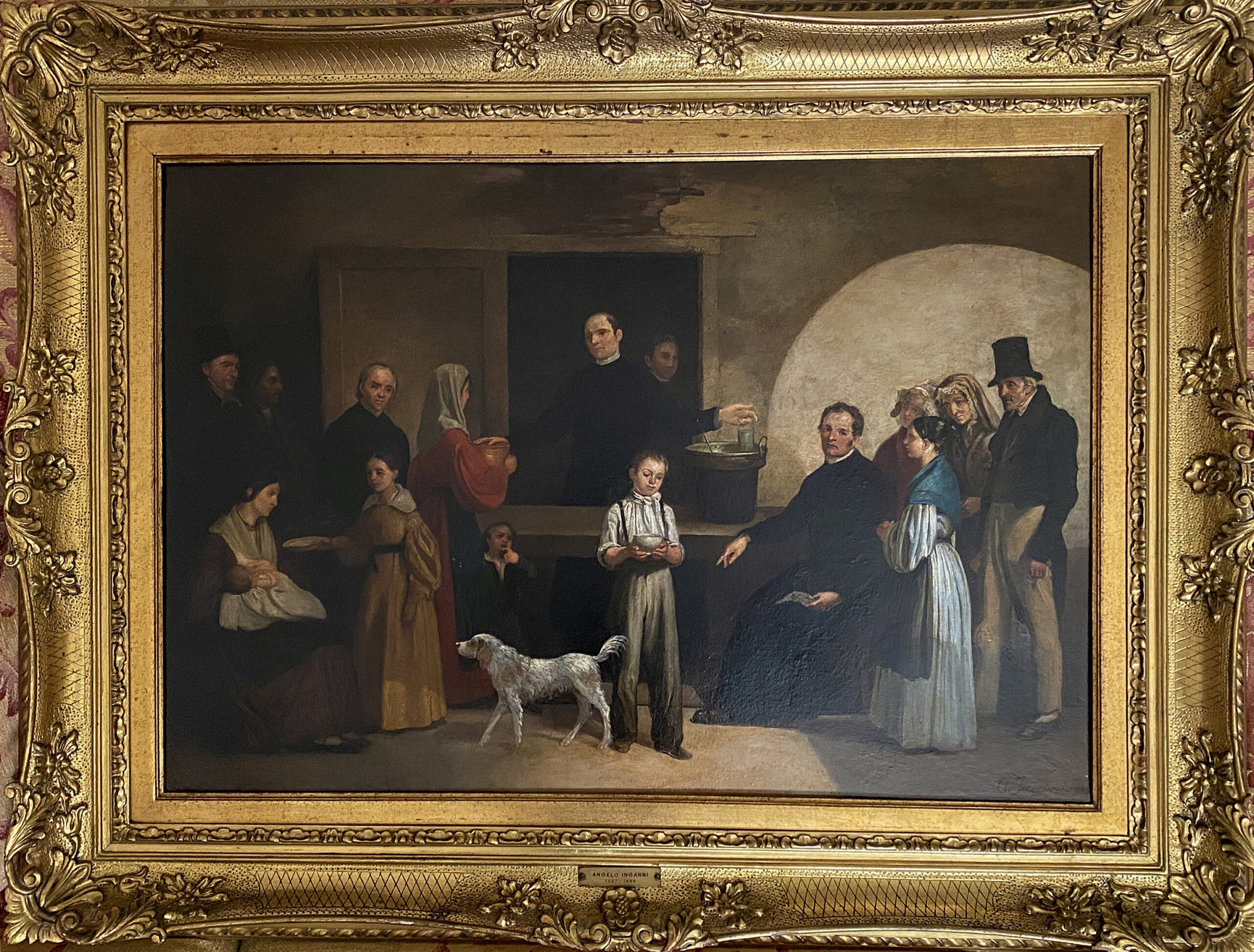 Attributed to Angelo Inganni - The soup kitchen