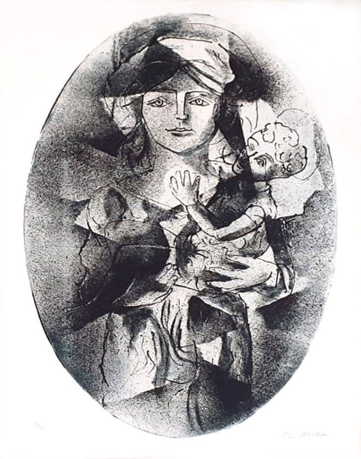 Ibrahim Kodra - Madonna con bambino