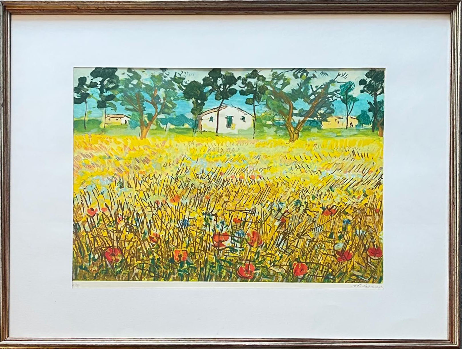 Michele Cascella - Senza titolo (campo di papaveri)