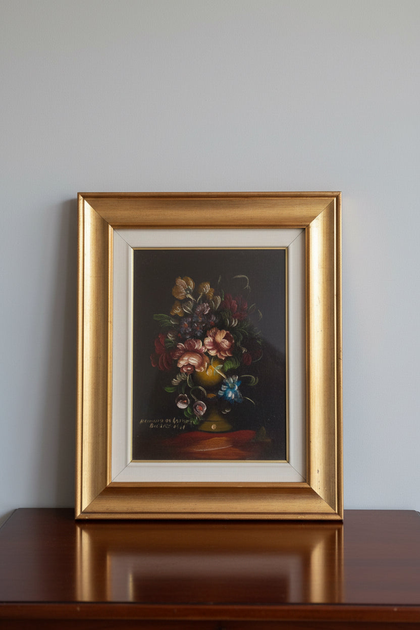Composizione floreale fiamminga, olio su tela di Mariolino da Caravaggio falsario