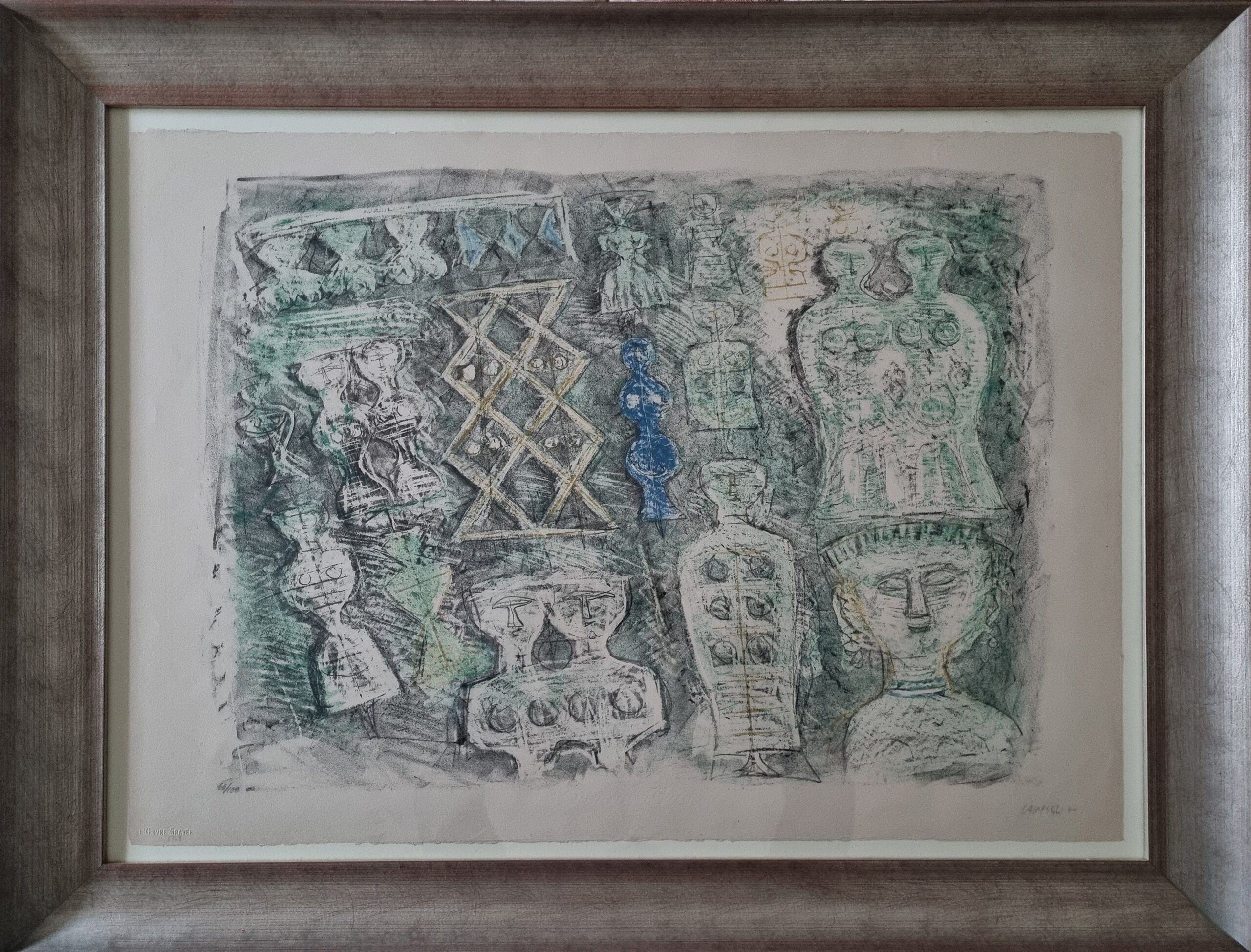 Massimo Campigli - Donne su sfondo verde