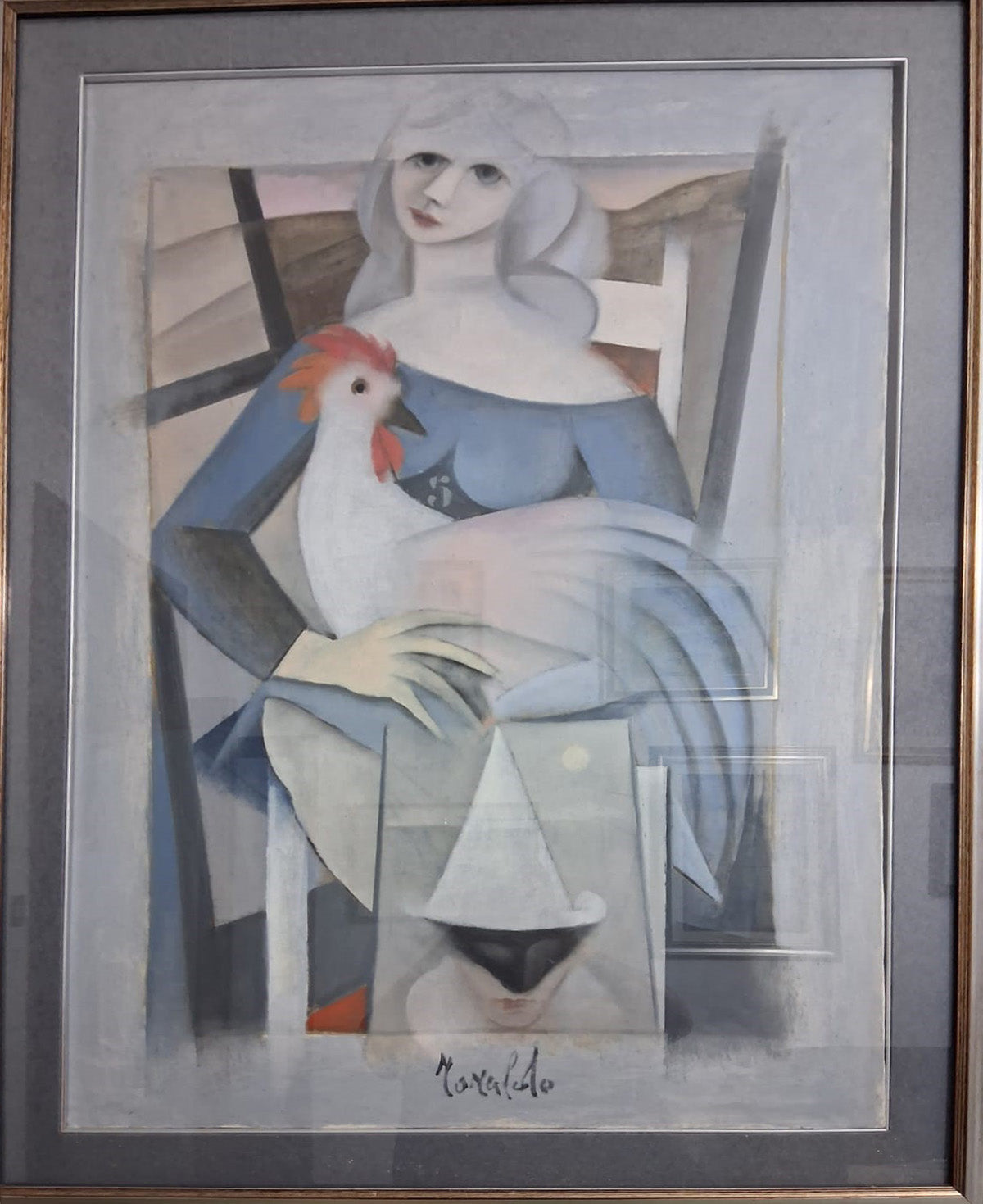 Enzo Toraldo - Senza titolo (donna con gallina)