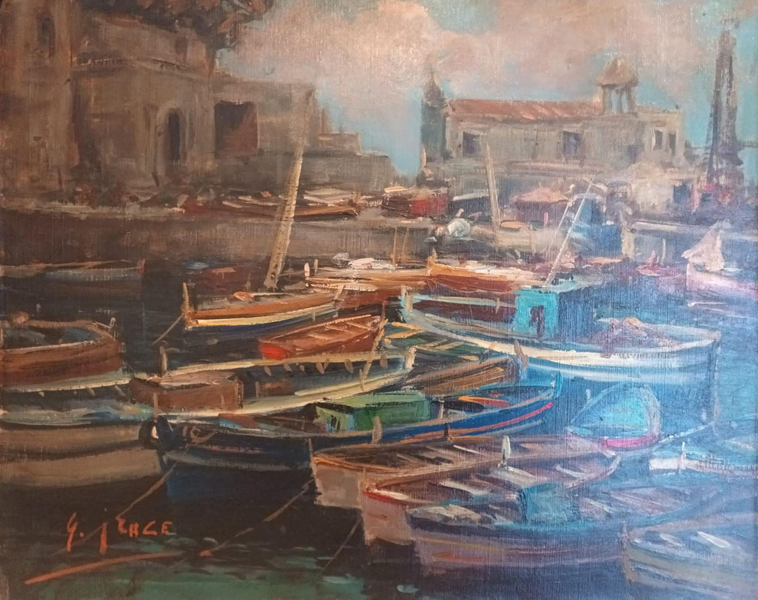 G. Irace - Senza titolo (porto con barche)