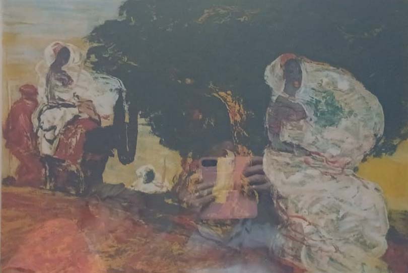 Opera figurativa Vento di Somalia, acquaforte acquatinta di Salvatore Fiume