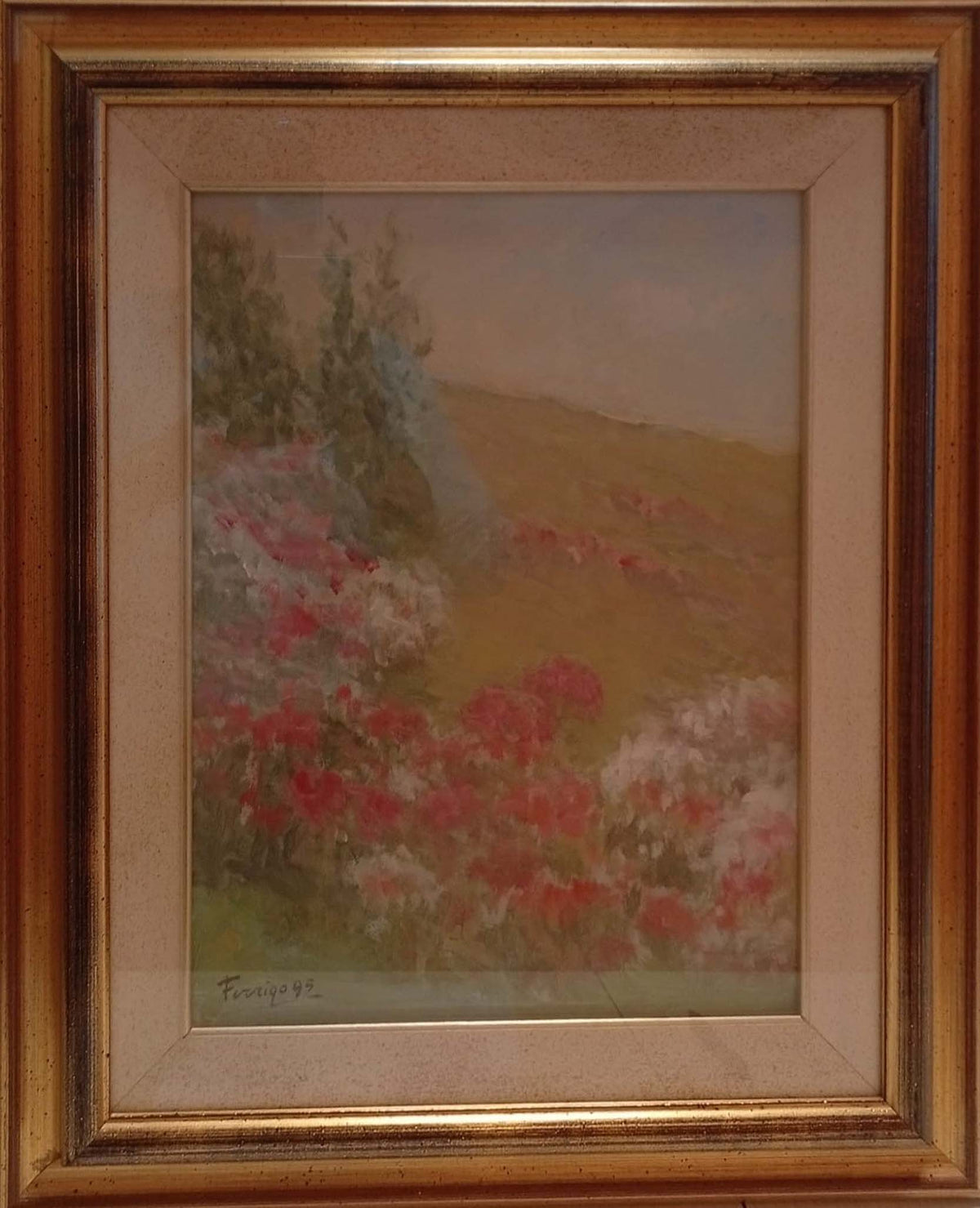Rododendri di Graziano Ferrigo, olio su tela del 1995