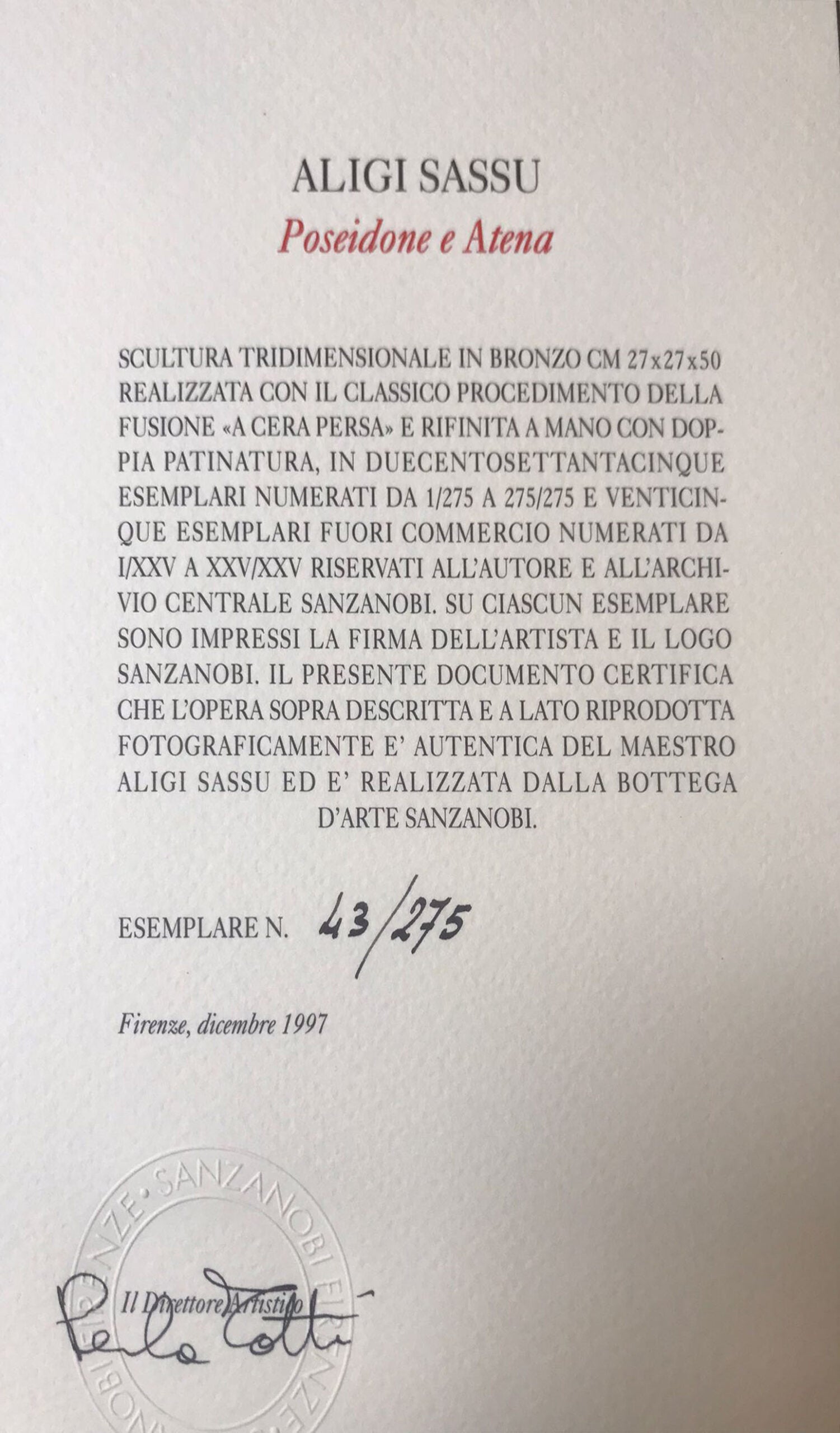 Aligi Sassu - Poseidone e Atena