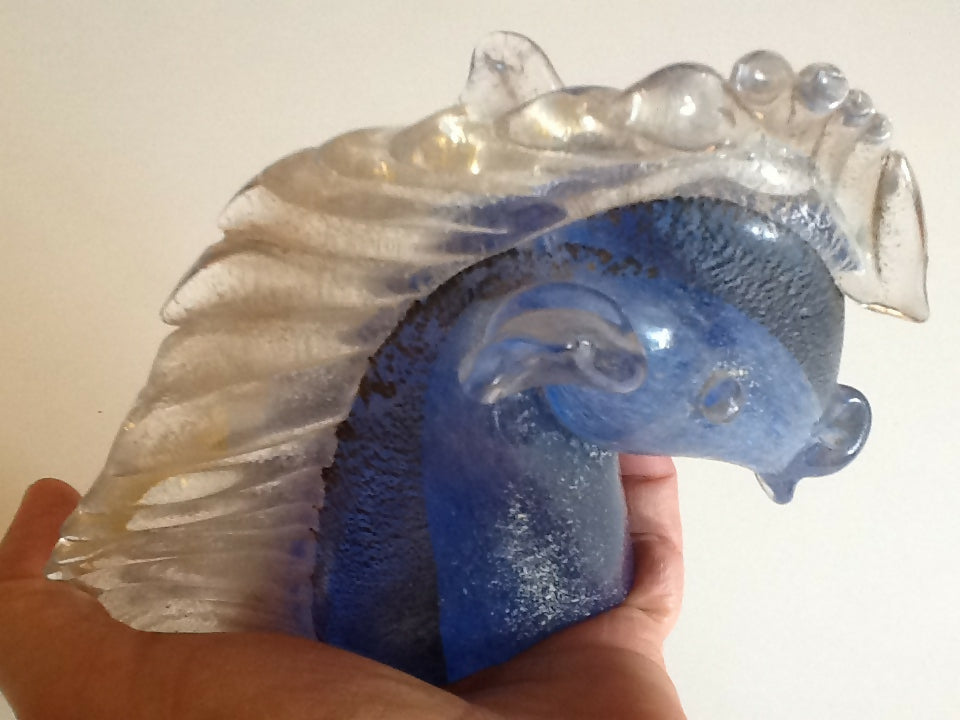 Testa di cavallo in vetro di Murano