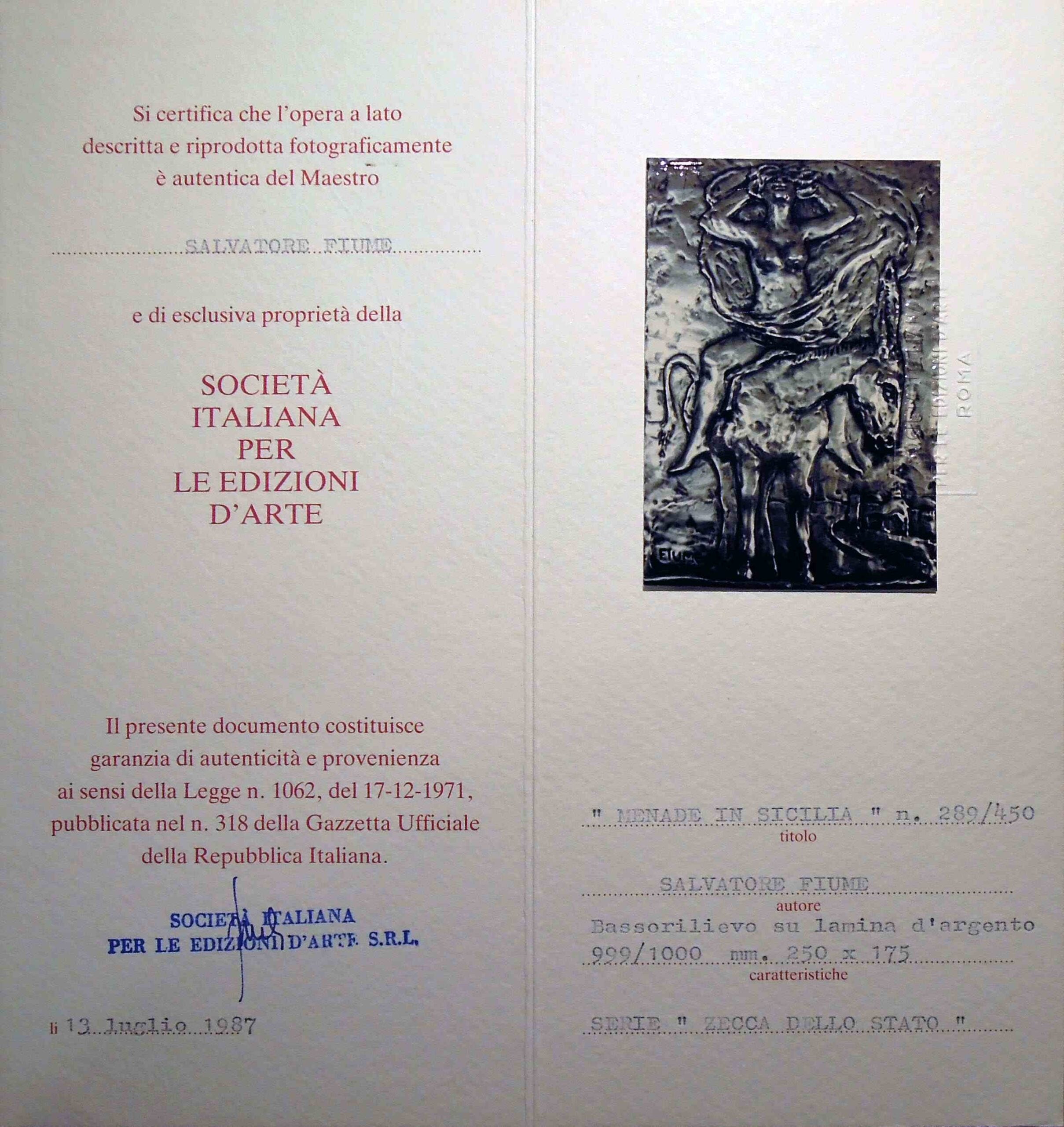 Salvatore Fiume - Menade in Sicilia