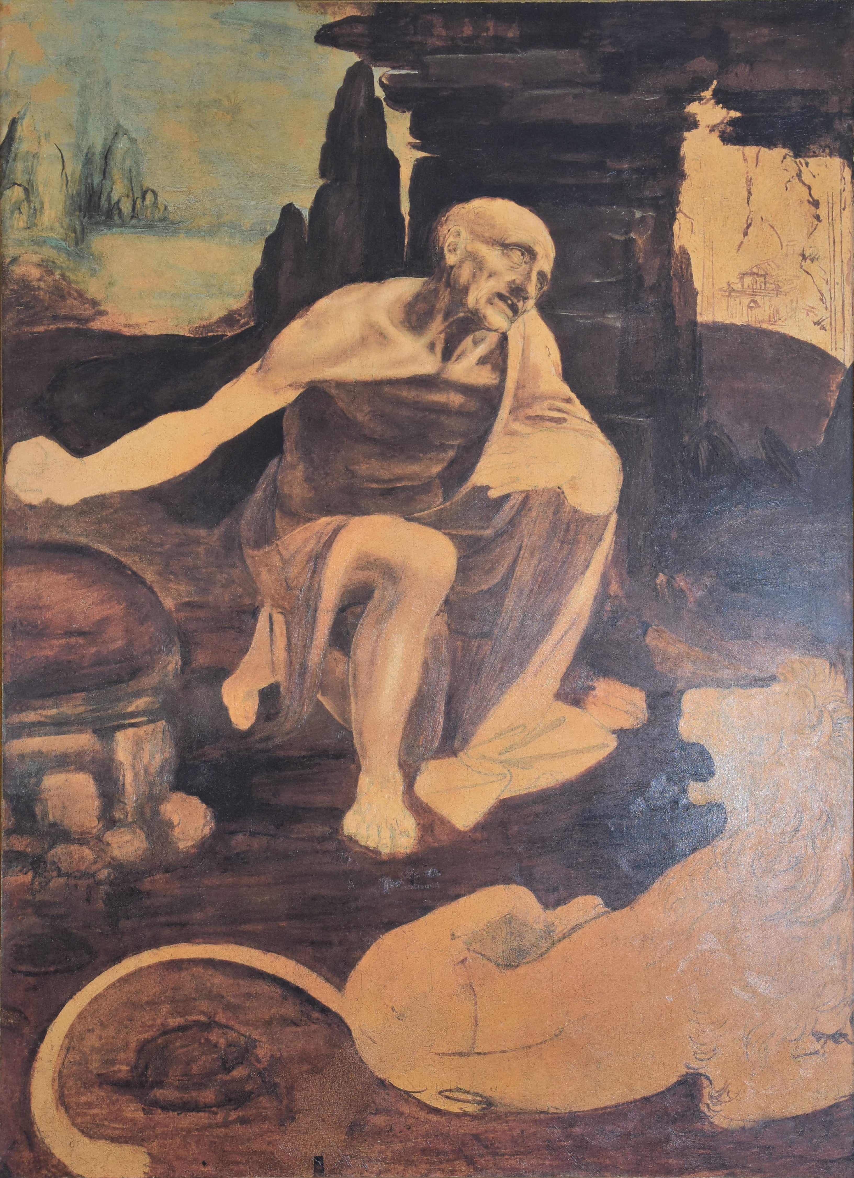 Stampa da Leonardo da Vinci - San Gerolamo