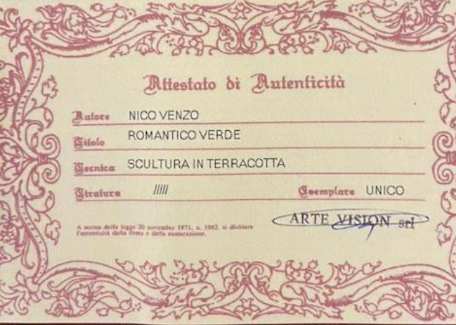 Nico Venzo - Maternità - Romantico verde - Nudo Accovacciato - Sacra Famiglia