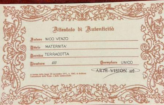 Nico Venzo - Maternità - Romantico verde - Nudo Accovacciato - Sacra Famiglia