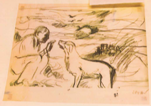 Alberto Sughi - Man with a Dog