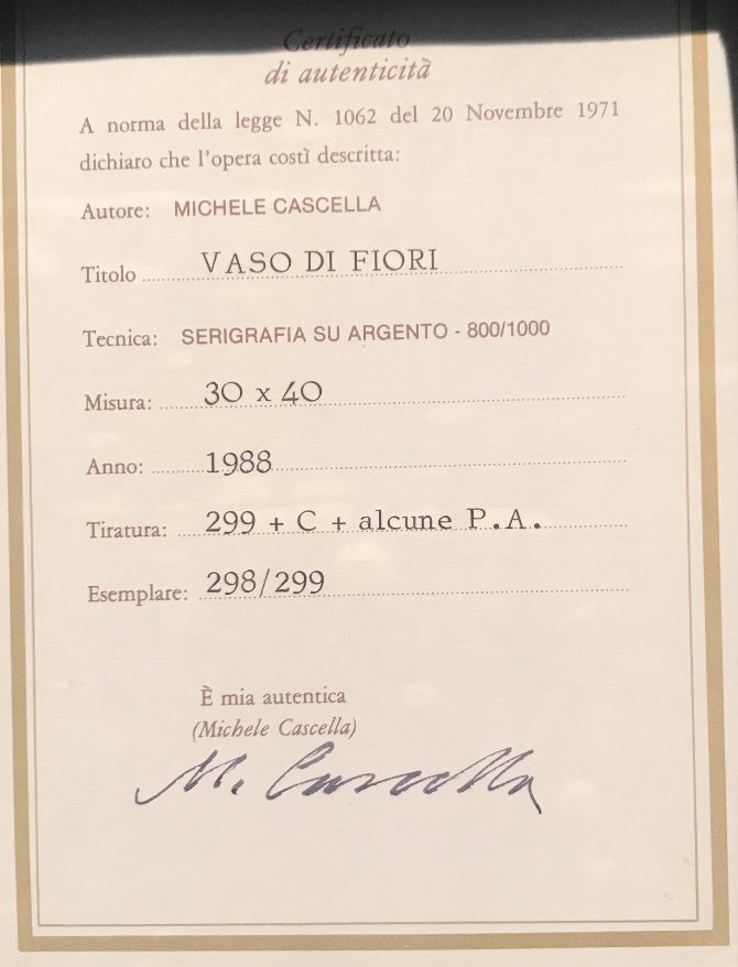 Michele Cascella - Vaso di fiori