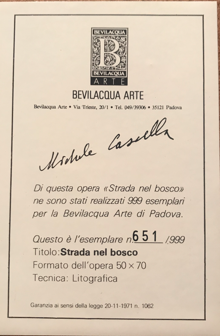 Michele Cascella - Camino en el bosque