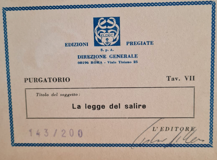 Eldec s.p.a.Dalì - Purgatorio "La legge del salire"