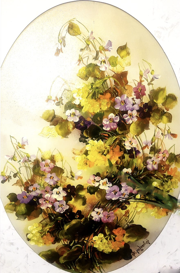 Fernanda Palvarini - Senza titolo (ovale Fiori 1)