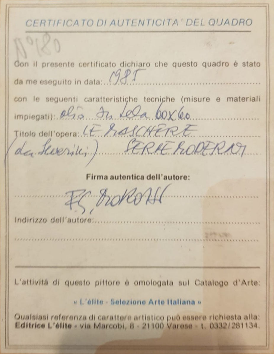 Attribuito a Severini - Le maschere