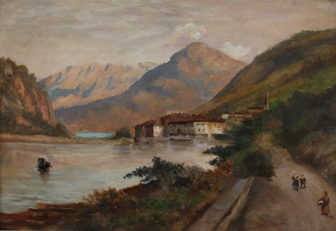 Silvio Poma - Veduta del basso lago di Lecco
