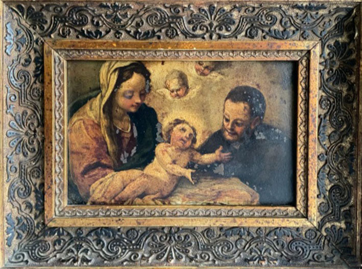 Maestri della Scuola Campana del 1600 - San Giuseppe con Madonna e Bambino