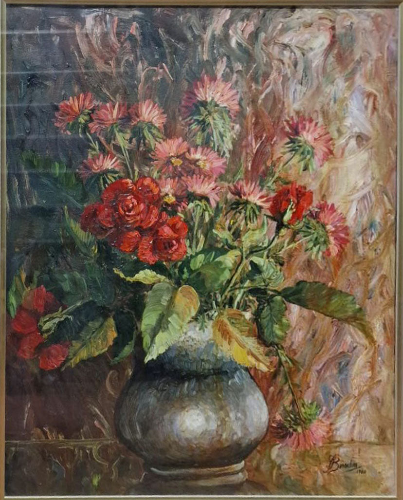 Umberto Bianchini - Vaso di fiori policromo